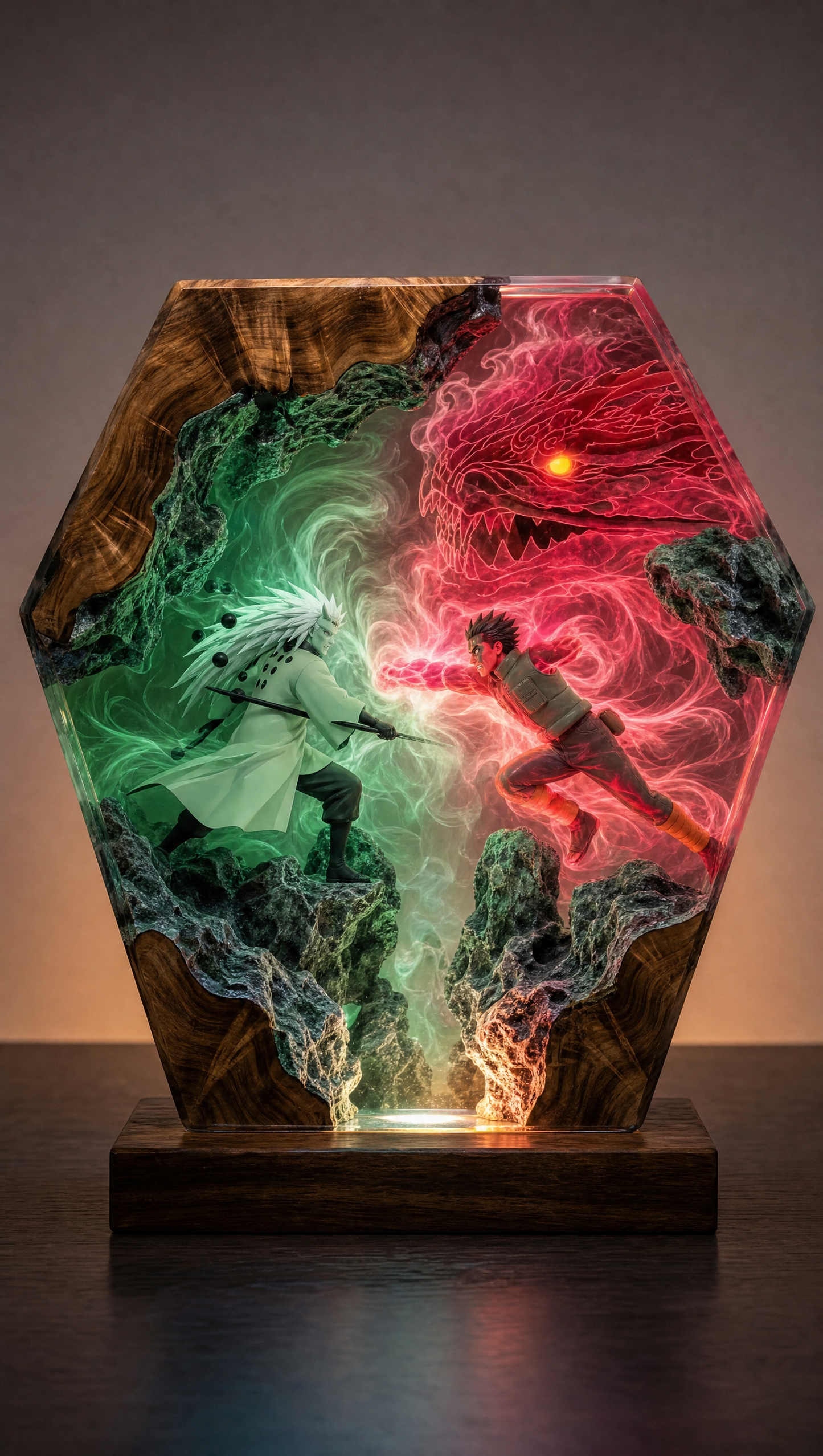 Might Guy Vs Madara Resin Lamp