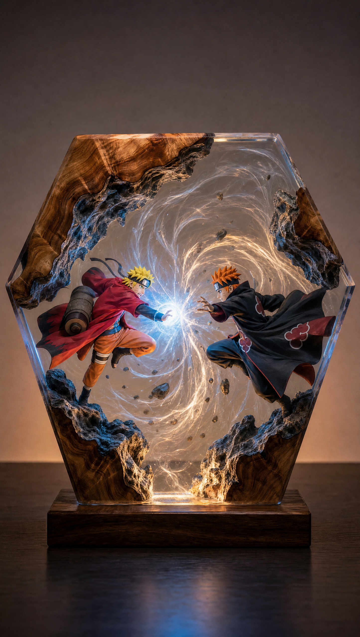 Naruto Vs Pain Resin Lamp