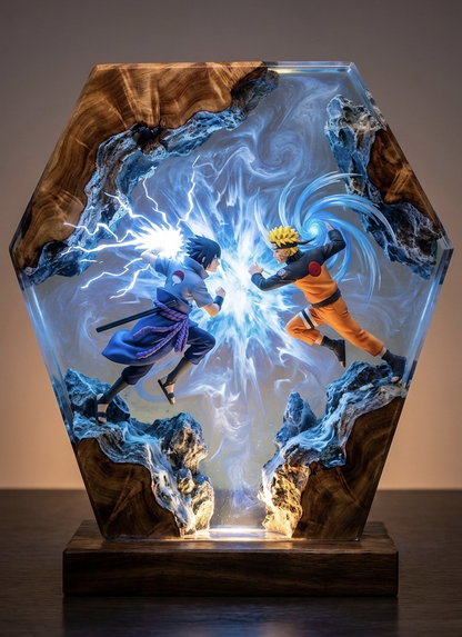 Naruto Vs Sasuke Resin Lamp