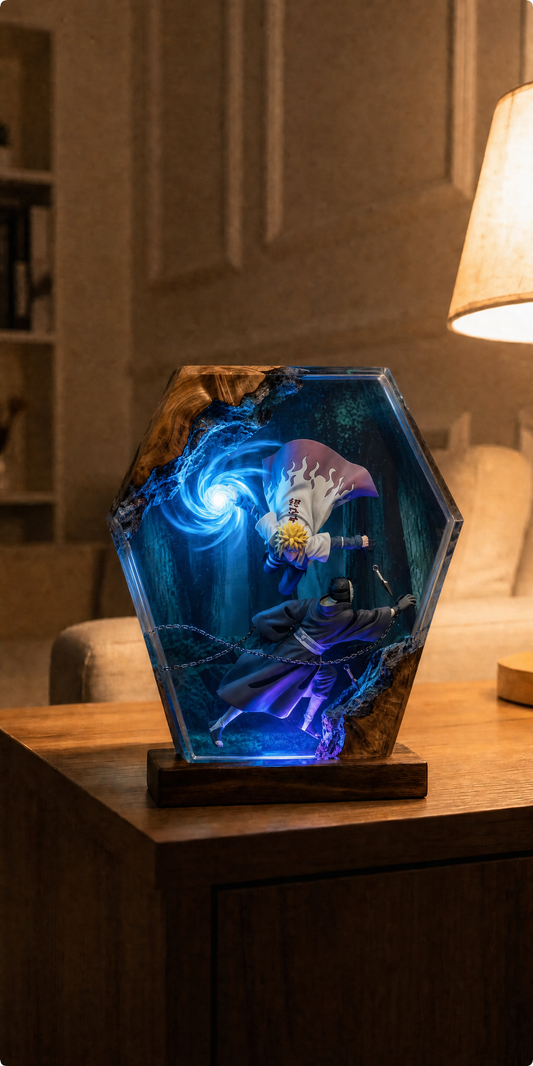 Minato Vs Obito Resin Lamp
