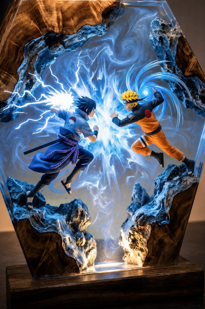 Naruto Vs Sasuke Resin Lamp