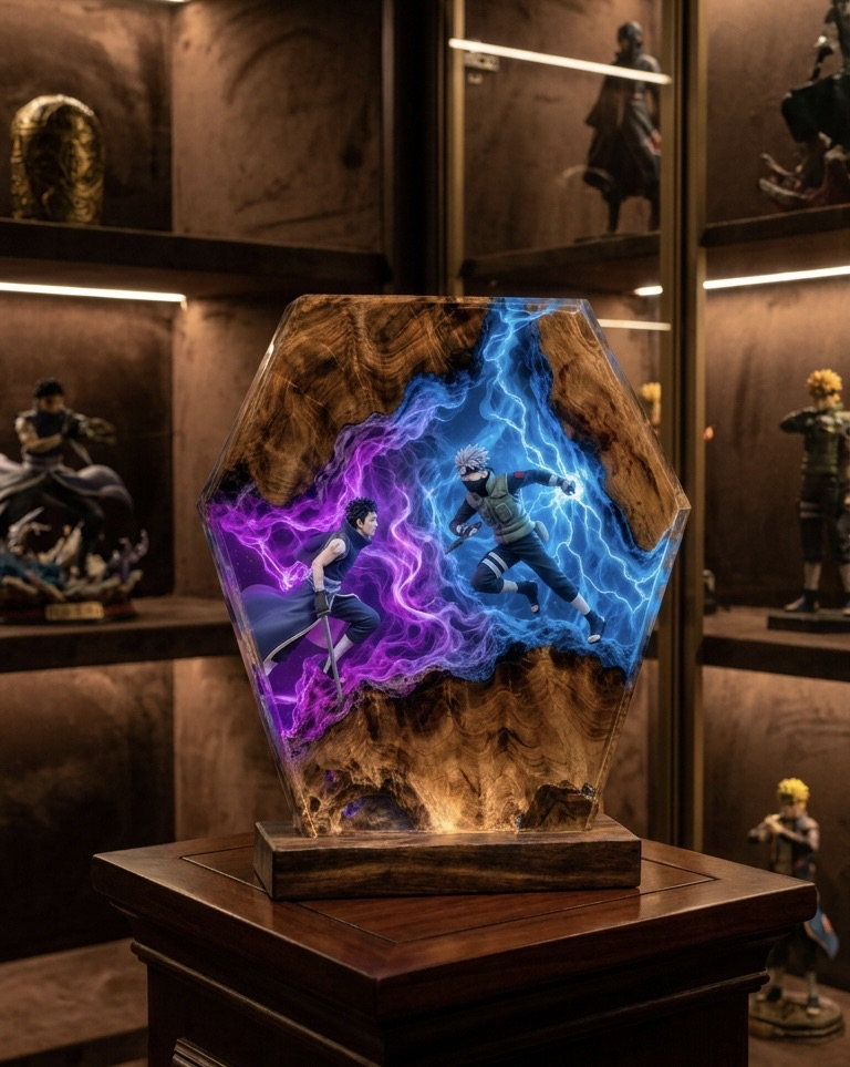 Kakashi Vs Obito Resin Lamp